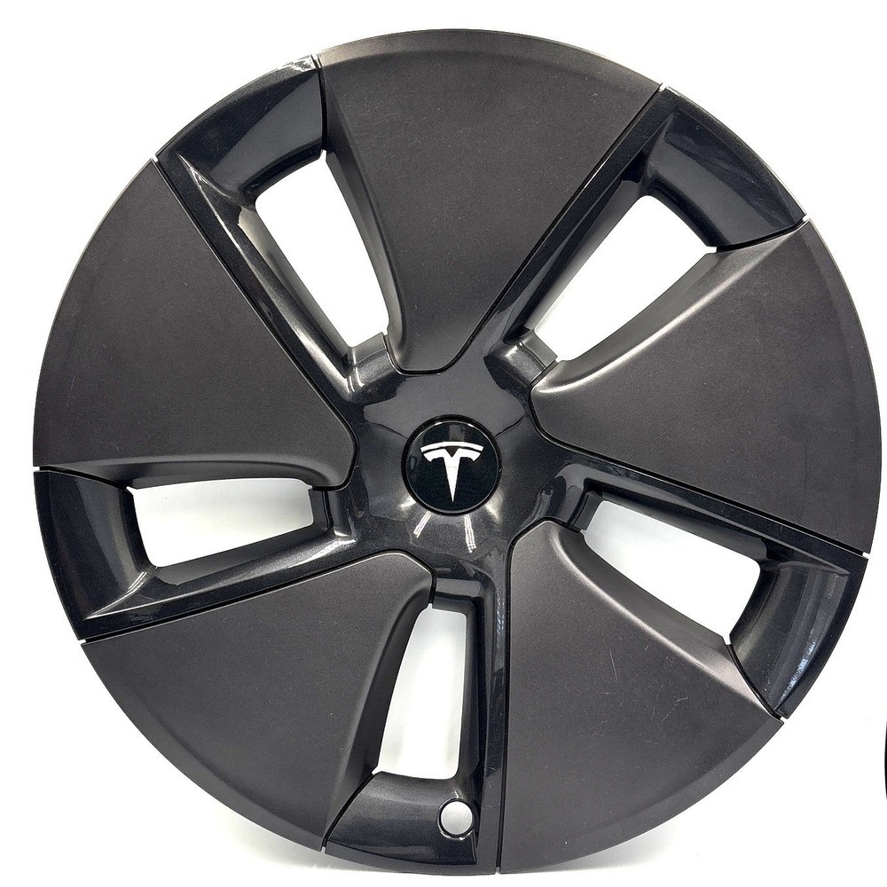Tesla Wheel Cover 18" Charcoal Aero Model 3 1044271-00-C Hubcap Matte Grey